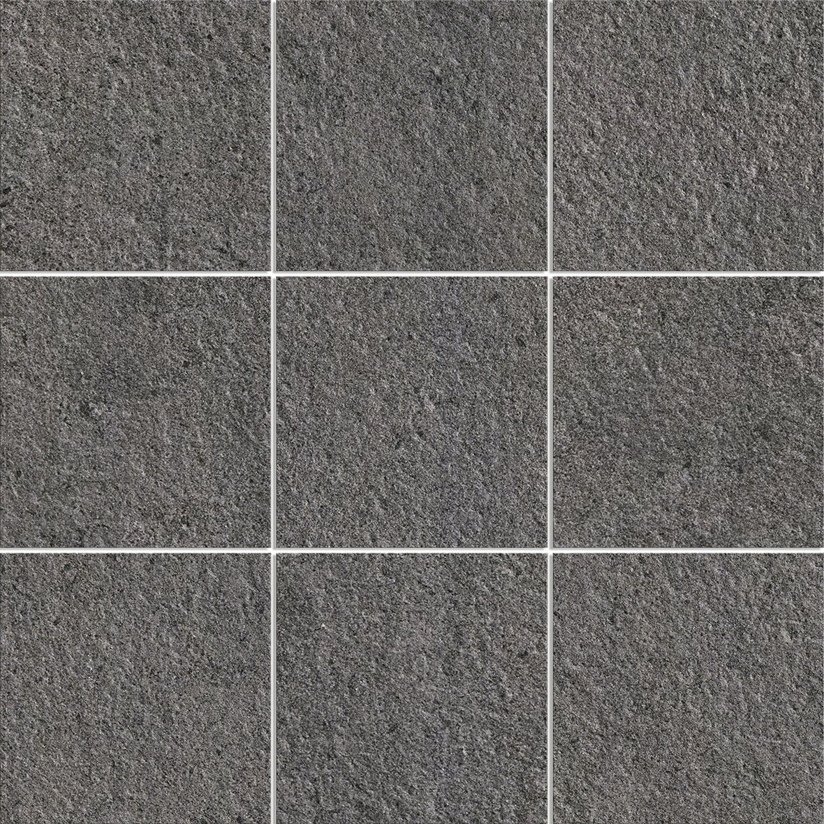 LPC Concepto lasittamaton porcelanato lattialaatta 9,7X9,7 B06 night hakattu matta tumma musta kivi