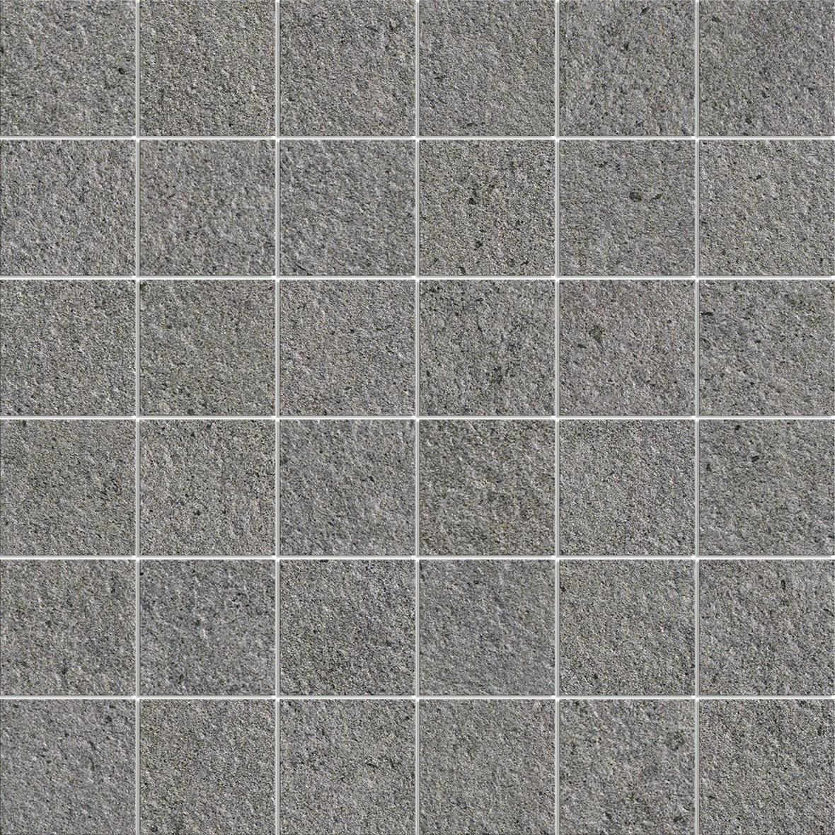 LPC Concepto lasittamaton porcelanato mosaiikki lattialaatta 4,7X4,7 B05 grafite hakattu matta tumma harmaa kivi