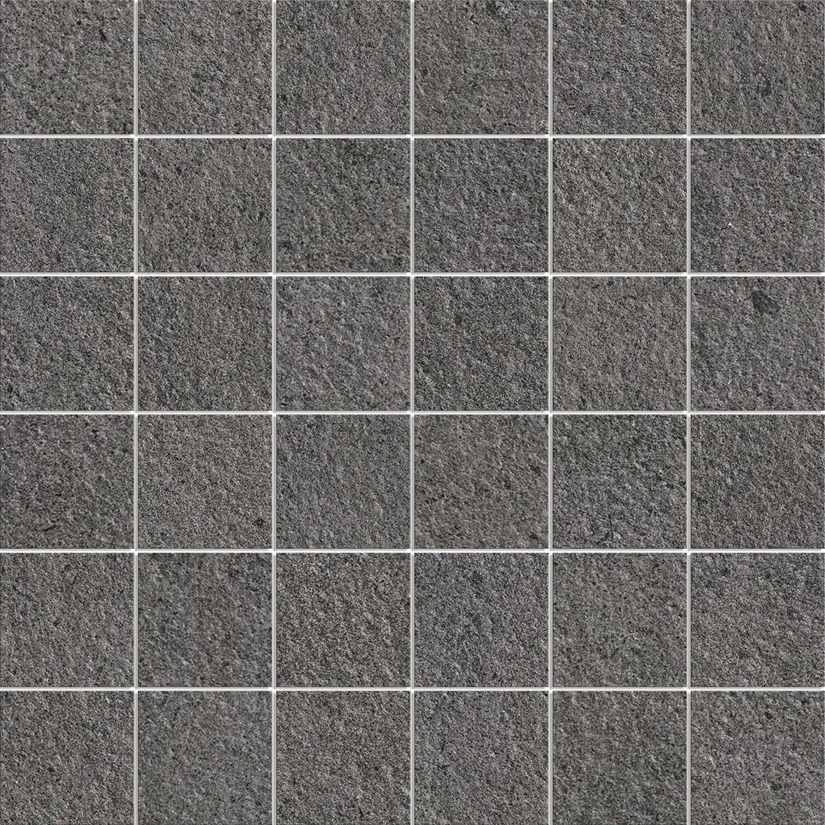 LPC Concepto lasittamaton porcelanato mosaiikki lattialaatta 4,7X4,7 B06 night hakattu matta tumma musta kivi