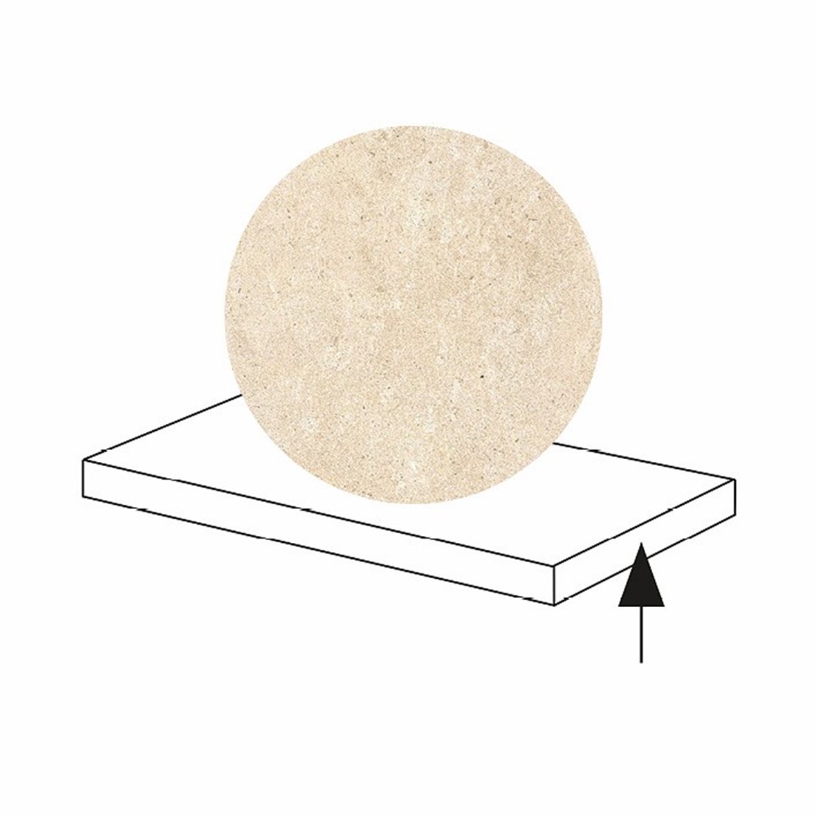 LPC Concepto lasittamaton porraslaatta reunalla kulmapala 29,7X59,7X2 R02 bone karhennettu matta oikea vaalea beige kivi