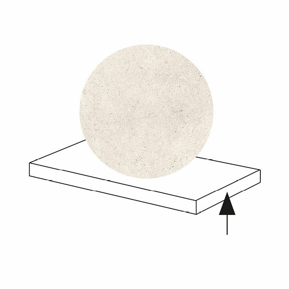 LPC Concepto lasittamaton porraslaatta reunalla kulmapala 29,7X59,7X2 R01 pearl karhennettu matta oikea vaalea beige kivi