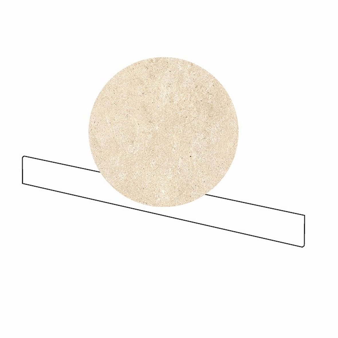 LPC Concepto lasittamaton jalkalista 7,5X89 02 bone tasapintainen matta vaalea beige kivi