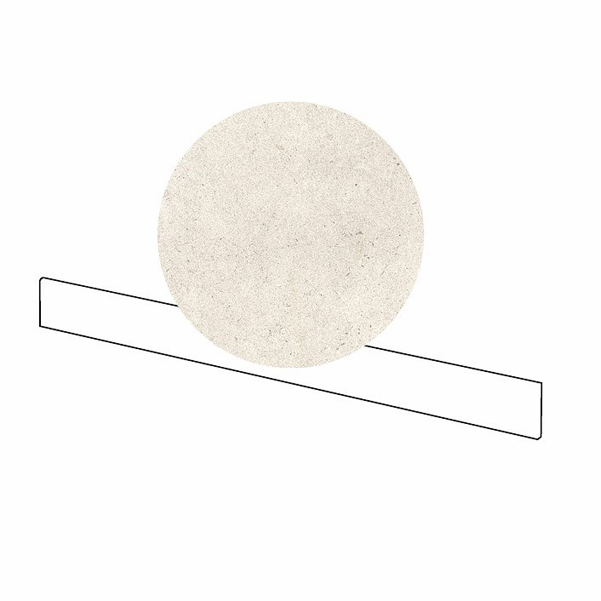 LPC Concepto lasittamaton jalkalista 7,5X89 01 pearl tasapintainen matta vaalea beige kivi