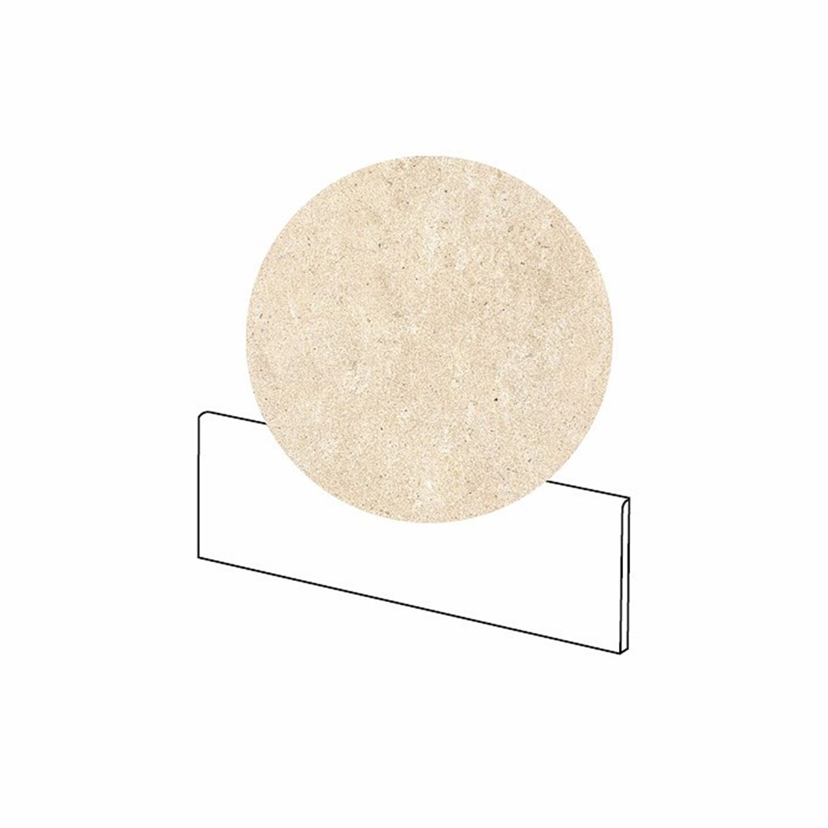 LPC Concepto lasittamaton jalkalista 9,5X29,7 02 bone tasapintainen matta vaalea beige kivi