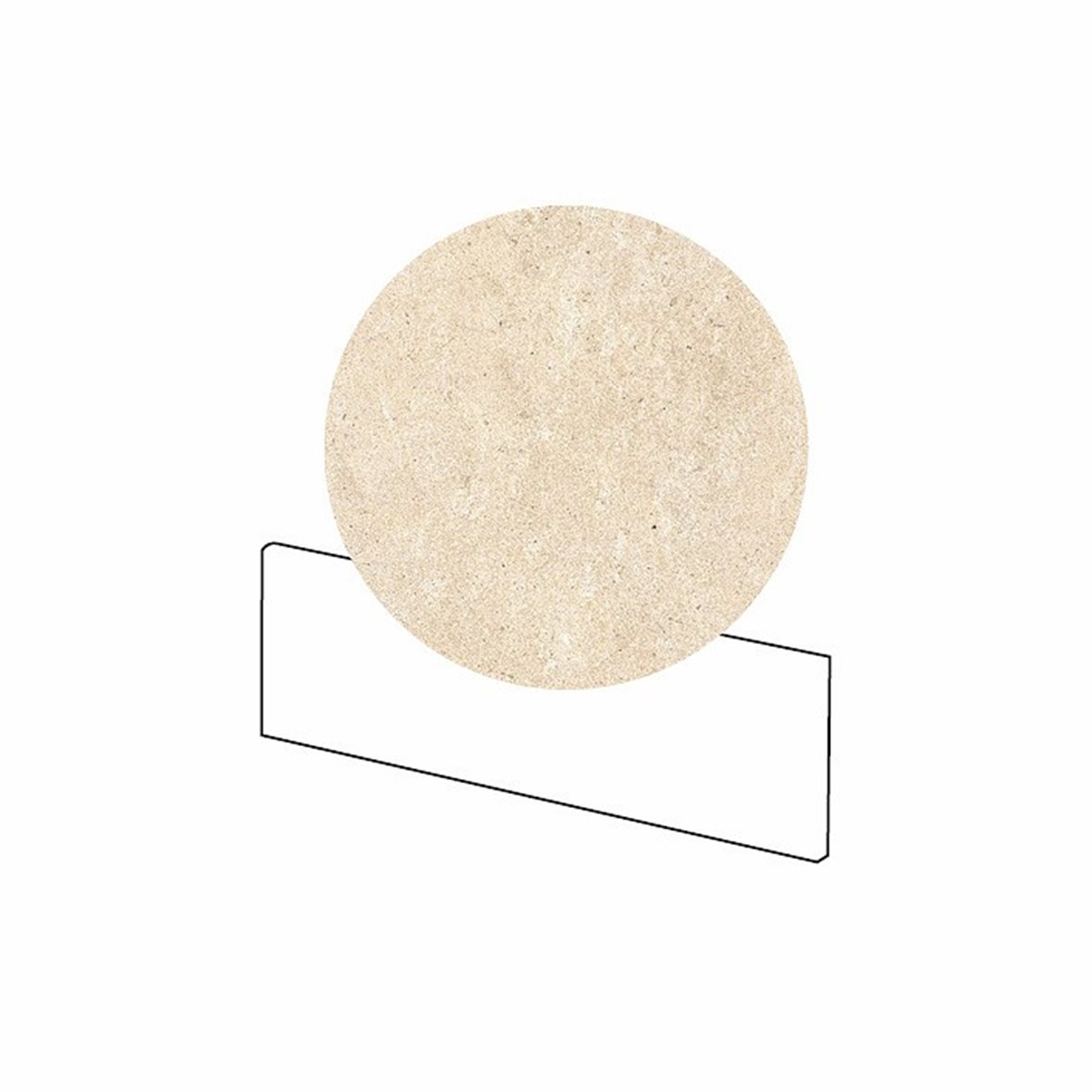 LPC Concepto lasittamaton jalkalista 9,5X29,7 02 bone tasapintainen matta vaalea beige kivi