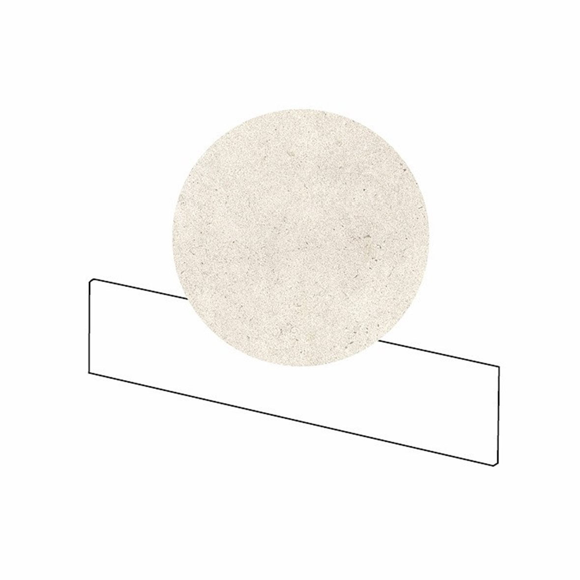 LPC Concepto lasittamaton jalkalista 9,5X59,7 01 pearl tasapintainen matta vaalea beige kivi