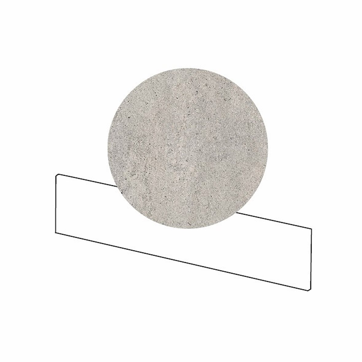 LPC Concepto lasittamaton jalkalista 9,5X59,7 04 ash tasapintainen matta keskitumma harmaa kivi