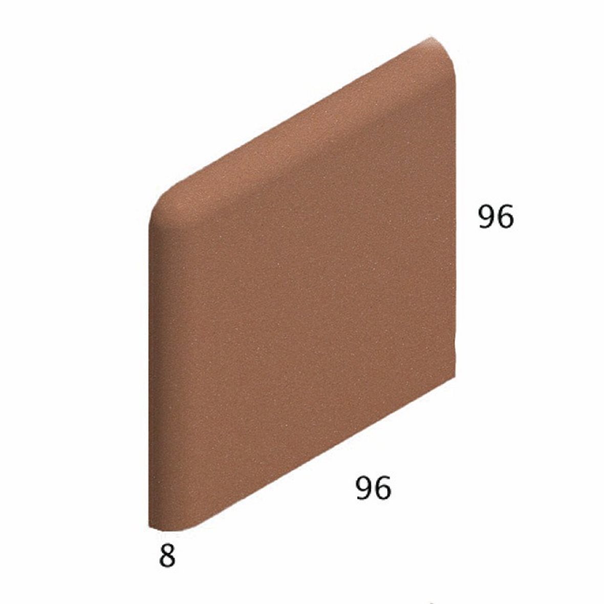 Pukkila Natura lasittamaton jalkalista 9,6X9,6 keskiruskea 4404BNC/1C tasapintainen matta ruskea yksivärinen