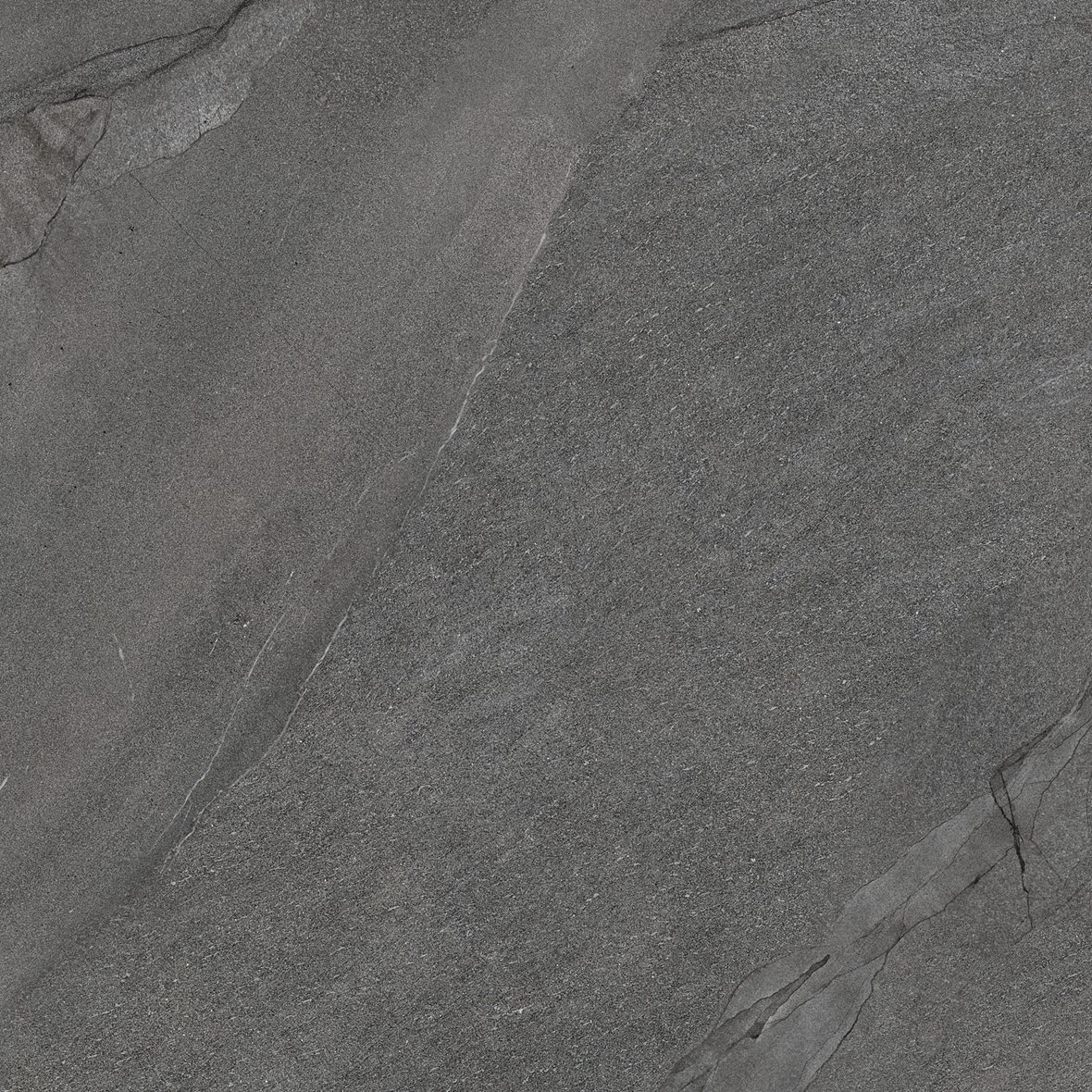 Pukkila Canyon lasitettu porcelanato seinälaatta lattialaatta ulkolaatta 90X90 06 vulcano laineileva matta tumma harmaa kivi