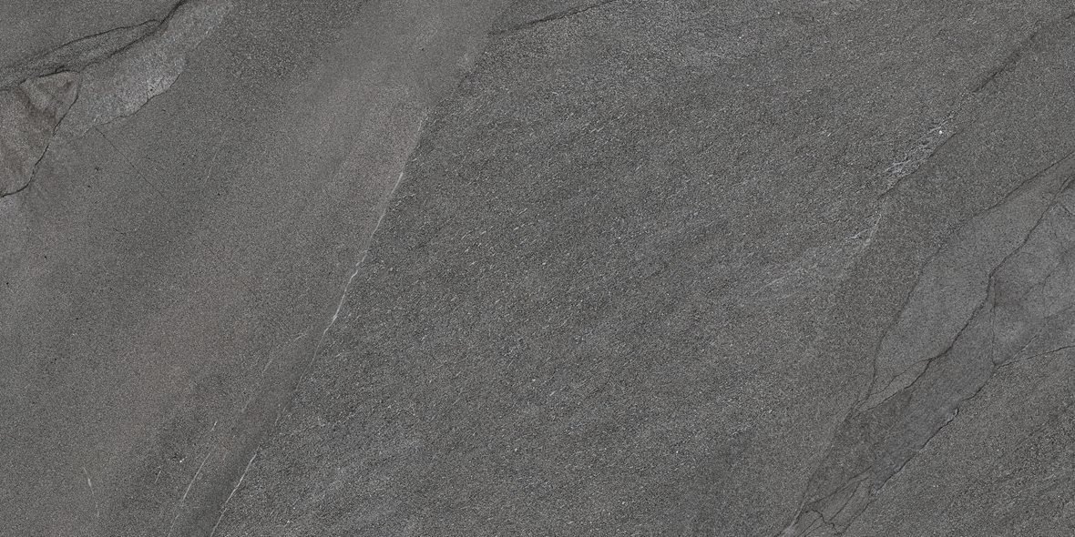Pukkila Canyon lasitettu porcelanato seinälaatta lattialaatta ulkolaatta 60X120 06 vulcano laineileva matta tumma harmaa kivi