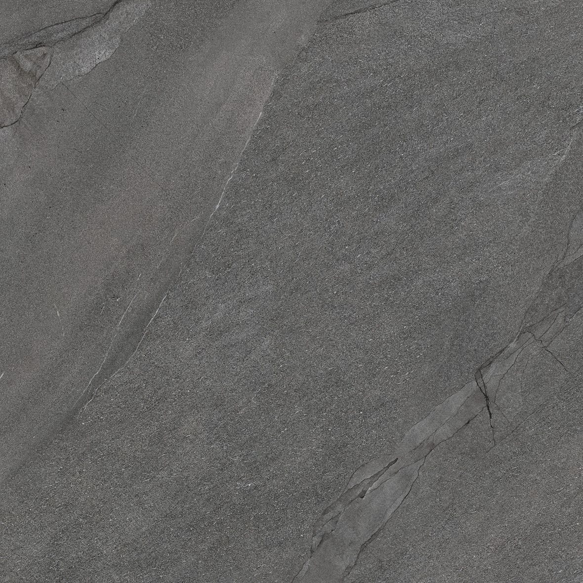Pukkila Canyon lasitettu porcelanato seinälaatta lattialaatta ulkolaatta 100X100 06 vulcano laineileva matta tumma harmaa kivi