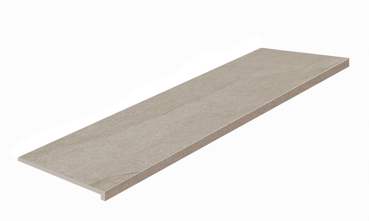 Pukkila Canyon märkäpuriste lasitettu porraslaatta reunalla 33X120X3,06 02 sand laineileva matta keskitumma beige kivi