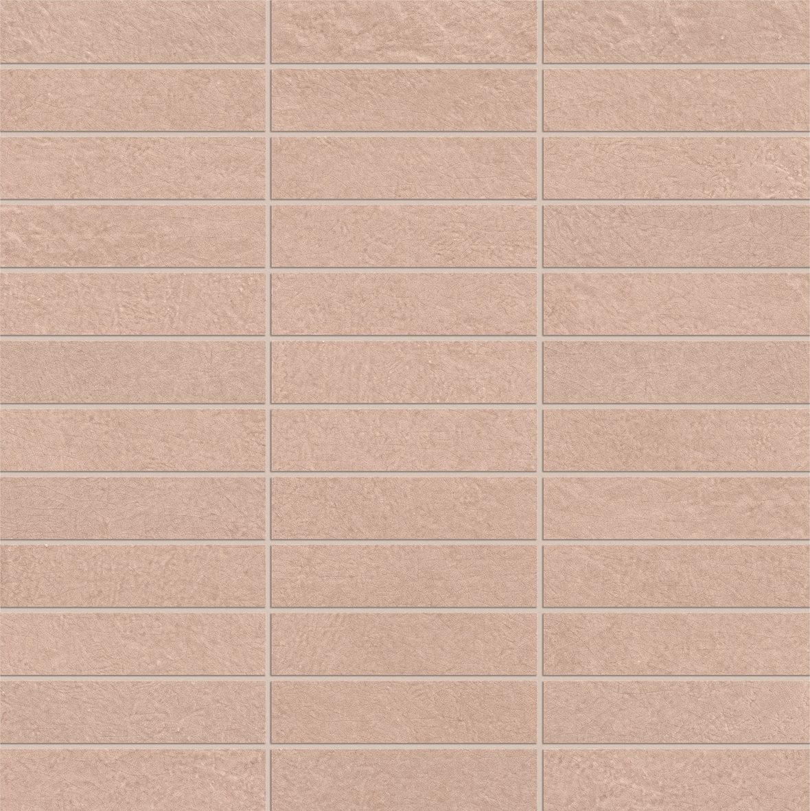 LPC Paradiso Line lasitettu porcelanato mosaiikki seinälaatta 2,3X9,8 02 musk laineileva kiiltävä keskitumma punainen vivahteikas