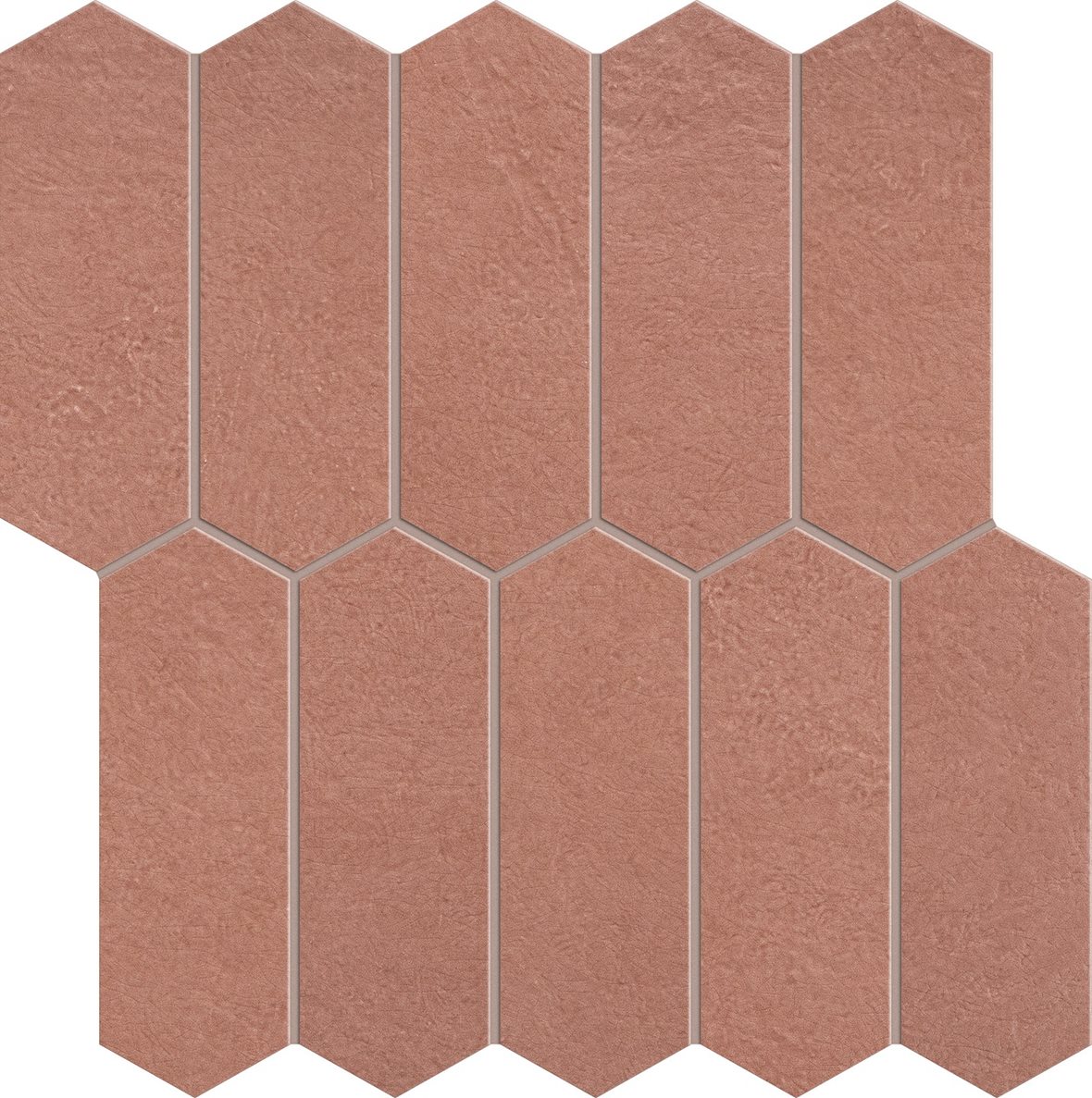 LPC Paradiso Arrow lasitettu porcelanato mosaiikki seinälaatta 01 cherry laineileva kiiltävä tumma punainen vivahteikas