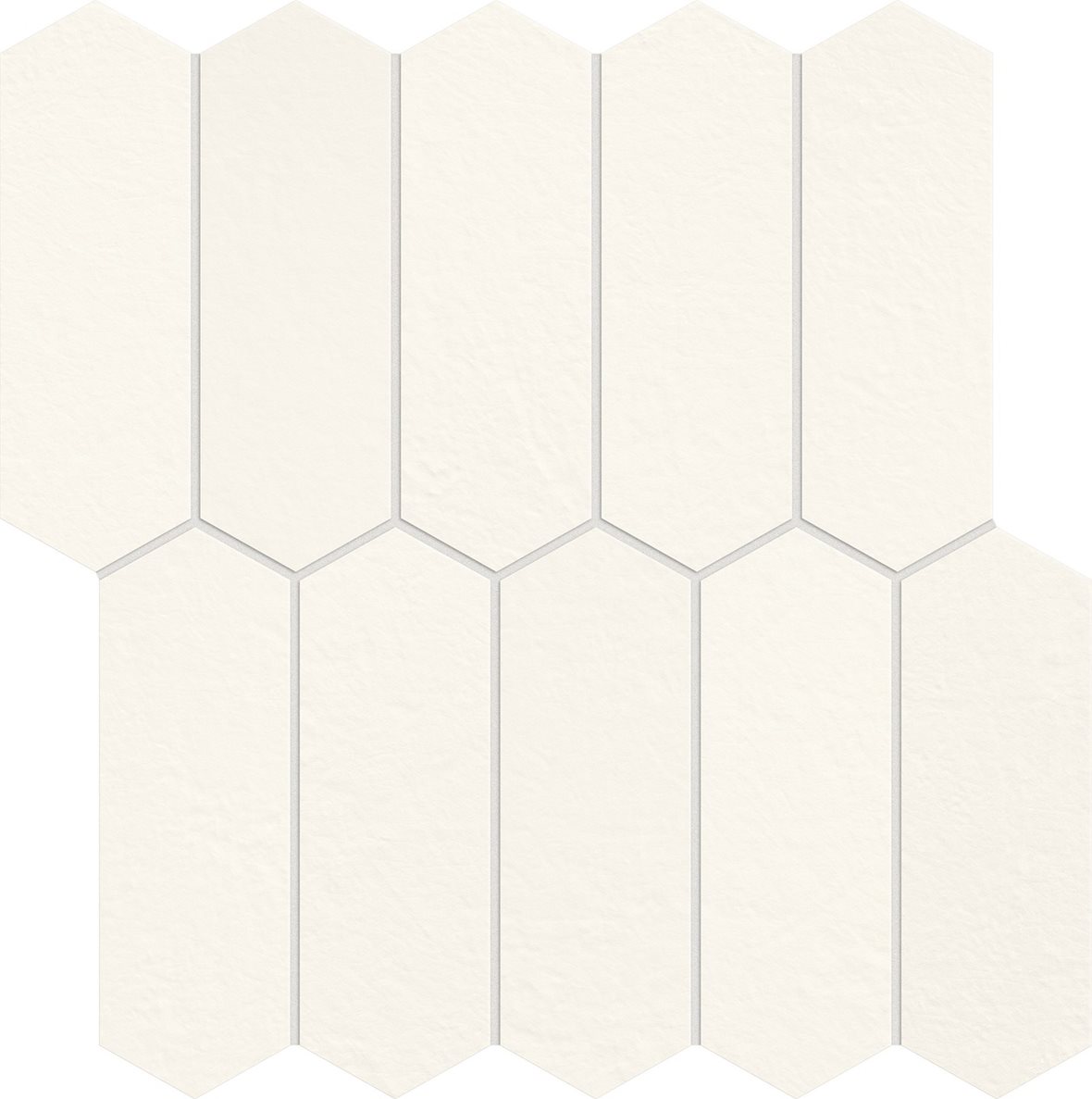 LPC Paradiso Arrow lasitettu porcelanato mosaiikki seinälaatta 07 pearl laineileva kiiltävä vaalea beige vivahteikas