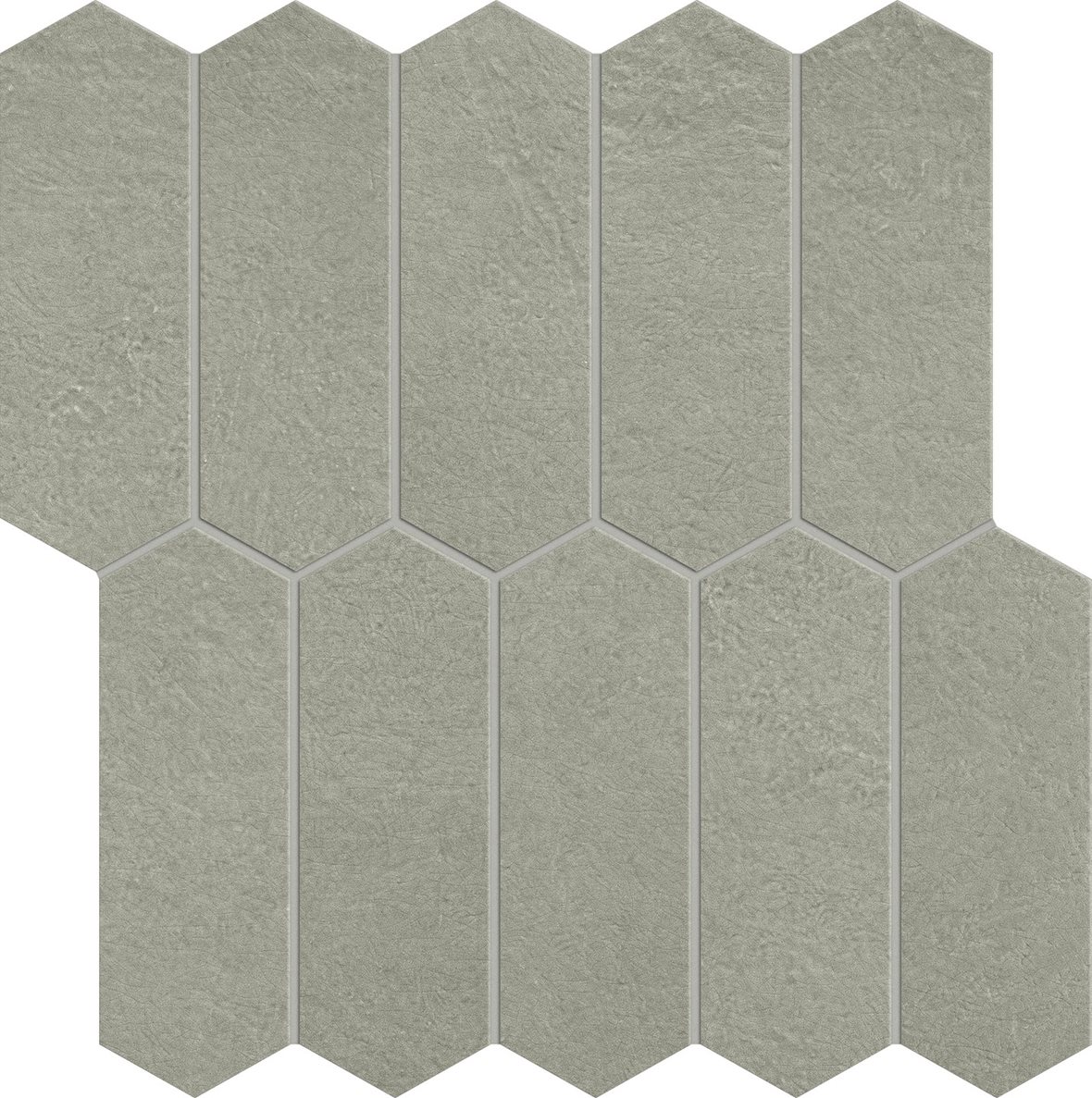 LPC Paradiso Arrow lasitettu porcelanato mosaiikki seinälaatta 06 sage laineileva kiiltävä keskitumma vihreä vivahteikas