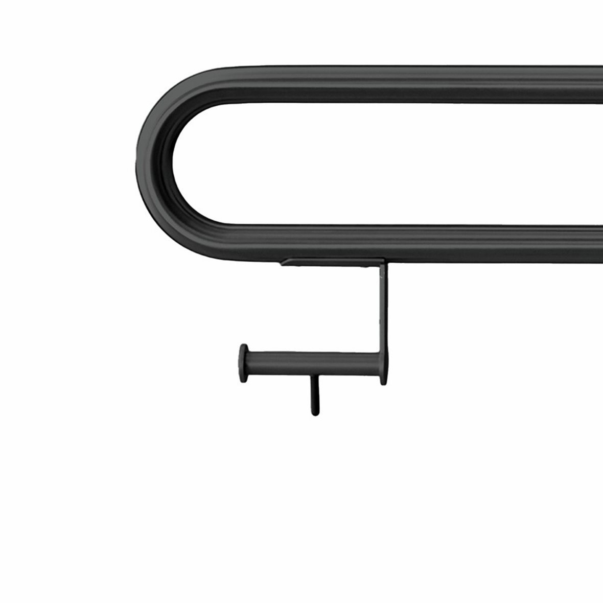 d line Knud Holscher WC-paperiteline musta 32 mm RST AISI 316 tukikaiteeseen