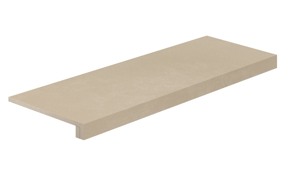LPC Focus lasittamaton porraslaatta reunalla 32,5X120 02 almond tasapintainen matta keskitumma beige kivi