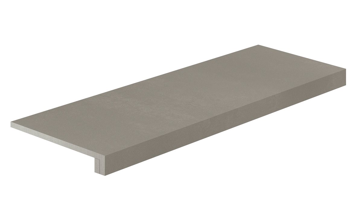 LPC Focus lasittamaton porraslaatta reunalla 32,5X120 05 cement tasapintainen matta keskitumma harmaa kivi