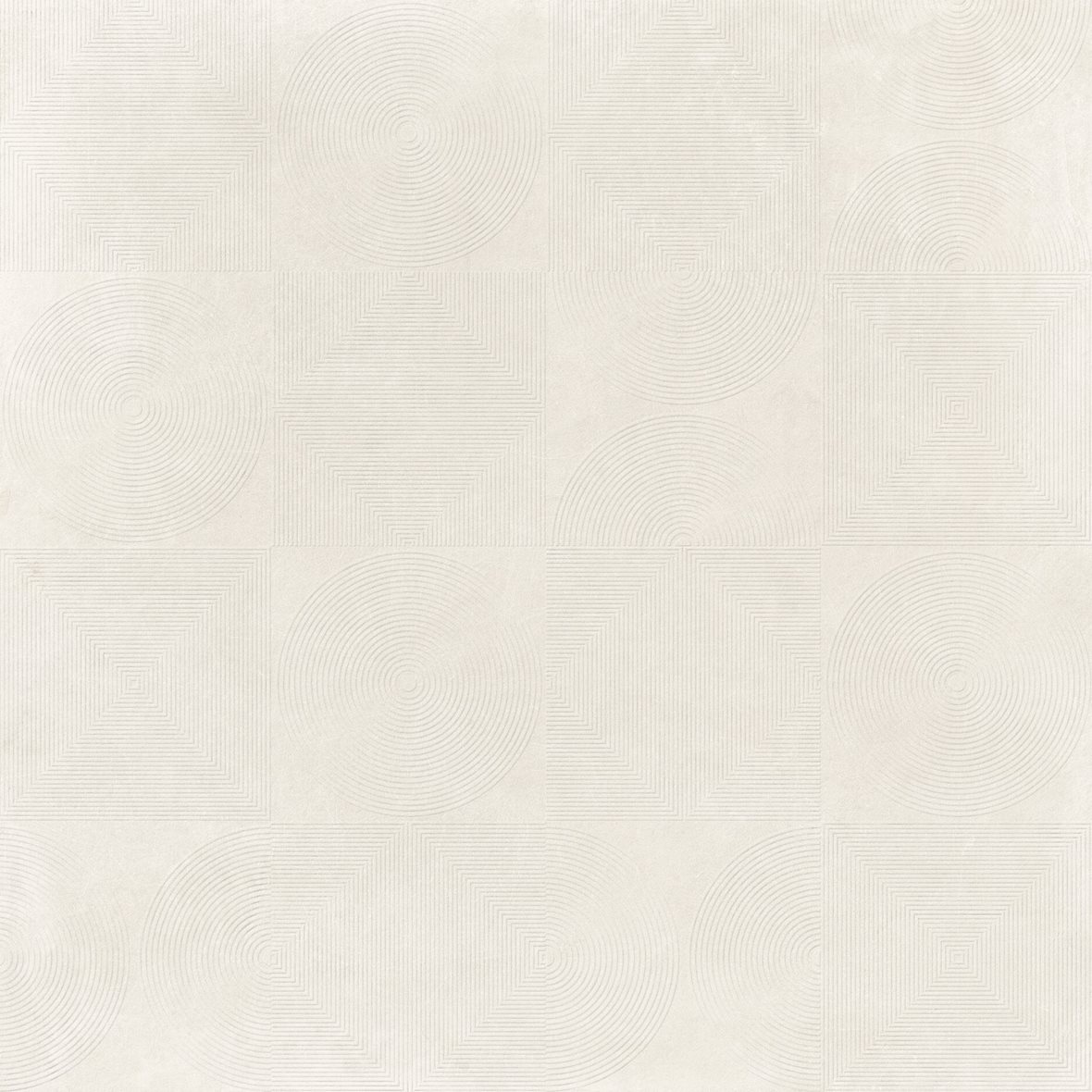 LPC Mystic Punto lasittamaton kuviolaatta 120X120 03 white kohokuvioinen matta vaalea beige betoni