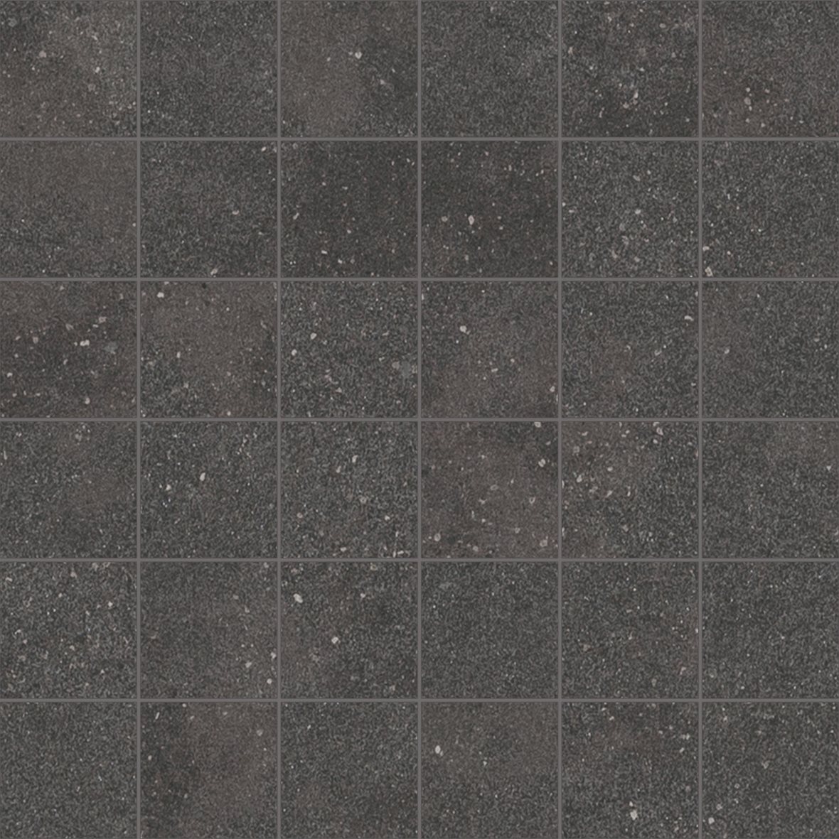 LPC Granico lasittamaton porcelanato mosaiikki seinälaatta lattialaatta 4,8X4,8 01 dark tasapintainen matta tumma musta kivi