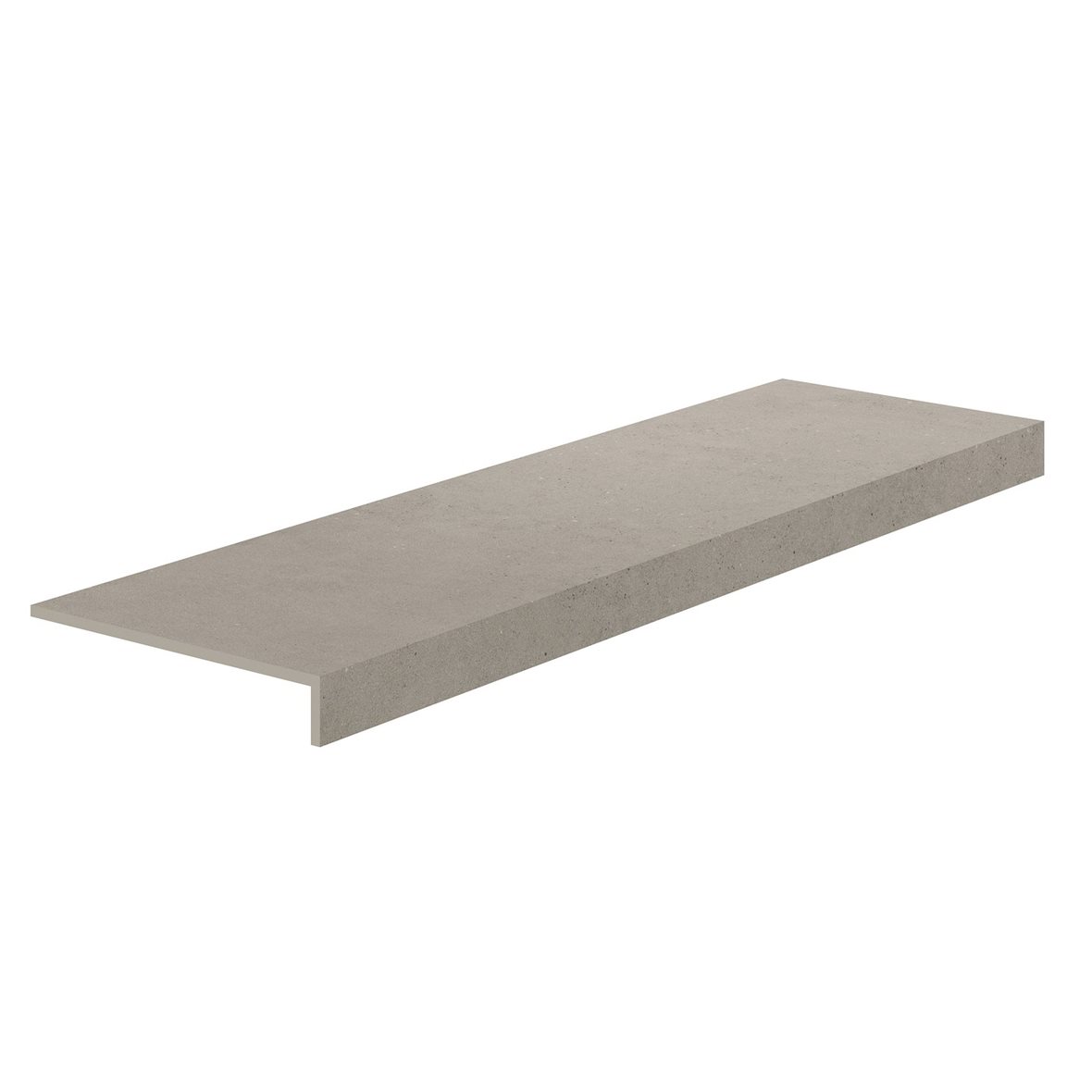 LPC Granico lasittamaton porraslaatta reunalla 32,5X120 02 cement tasapintainen matta keskitumma harmaa kivi