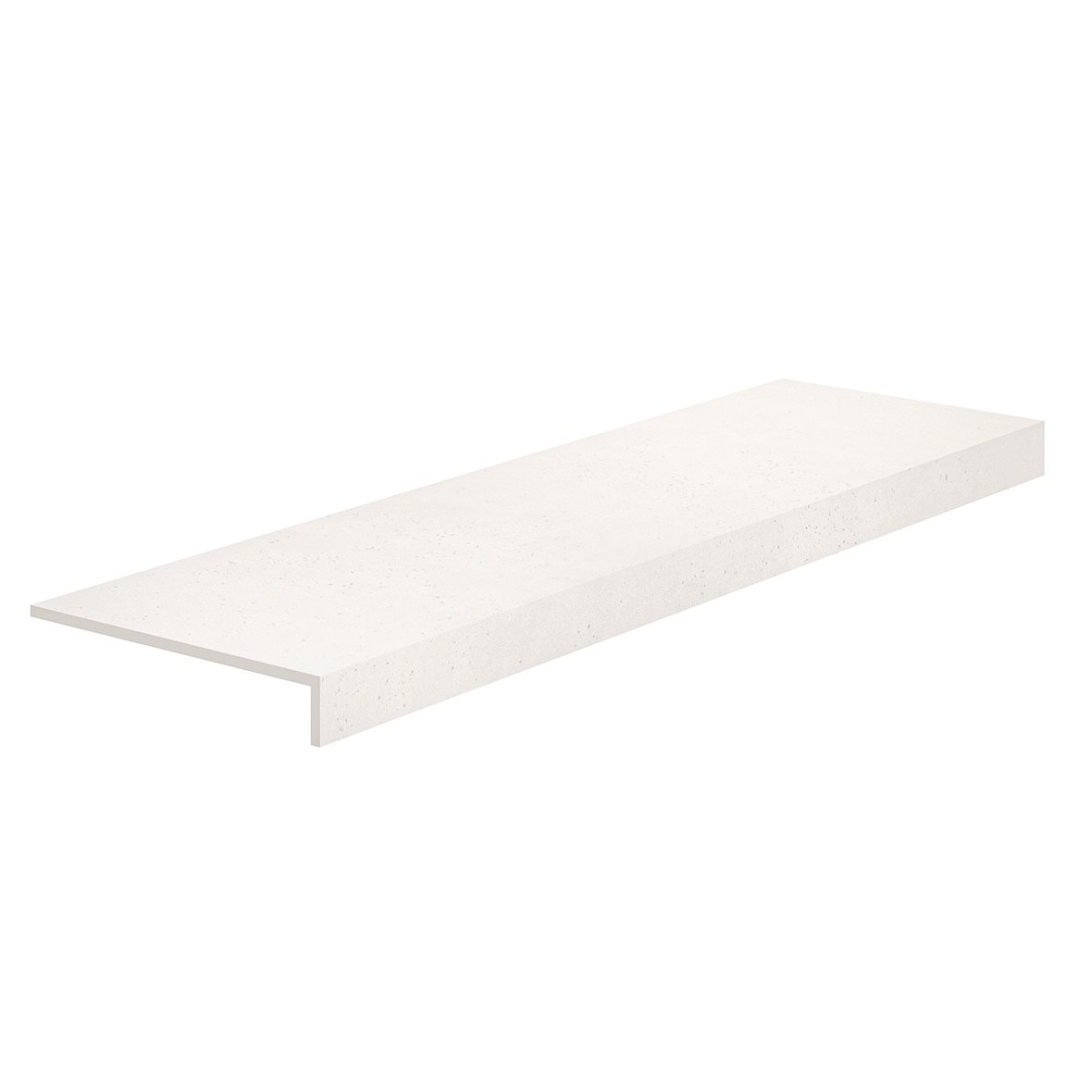 LPC Granico lasittamaton porraslaatta reunalla 32,5X120 04 snow tasapintainen matta vaalea valkoinen kivi