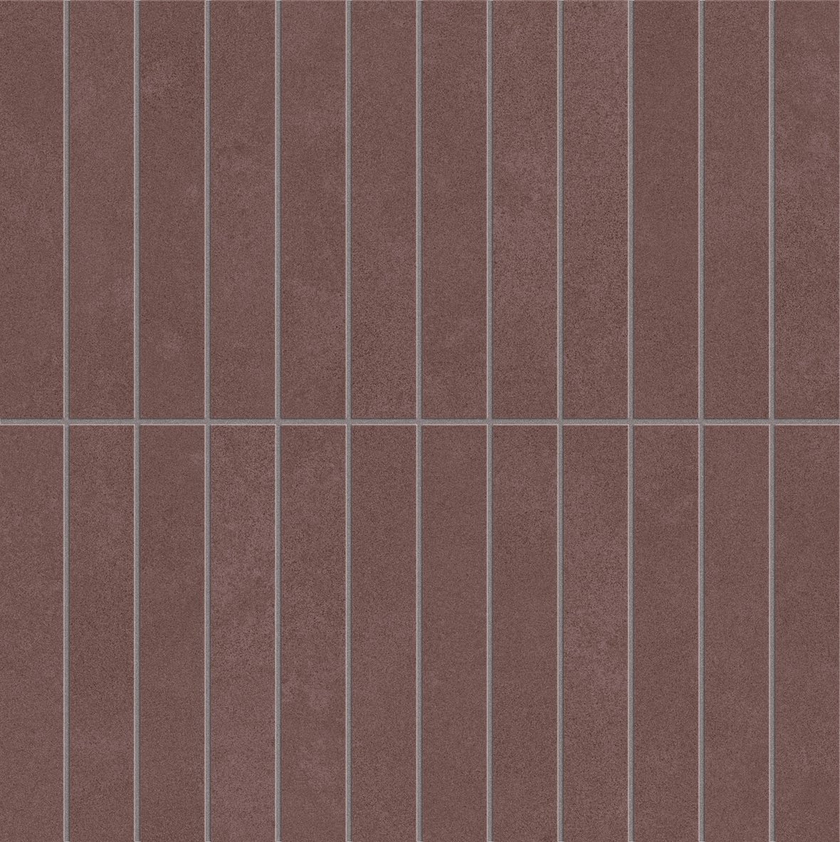 LPC Sense Line lasitettu porcelanato mosaiikki seinälaatta lattialaatta 2,3x14,8 11 luumu tasapintainen matta 30x30 tumma punainen vivahteikas