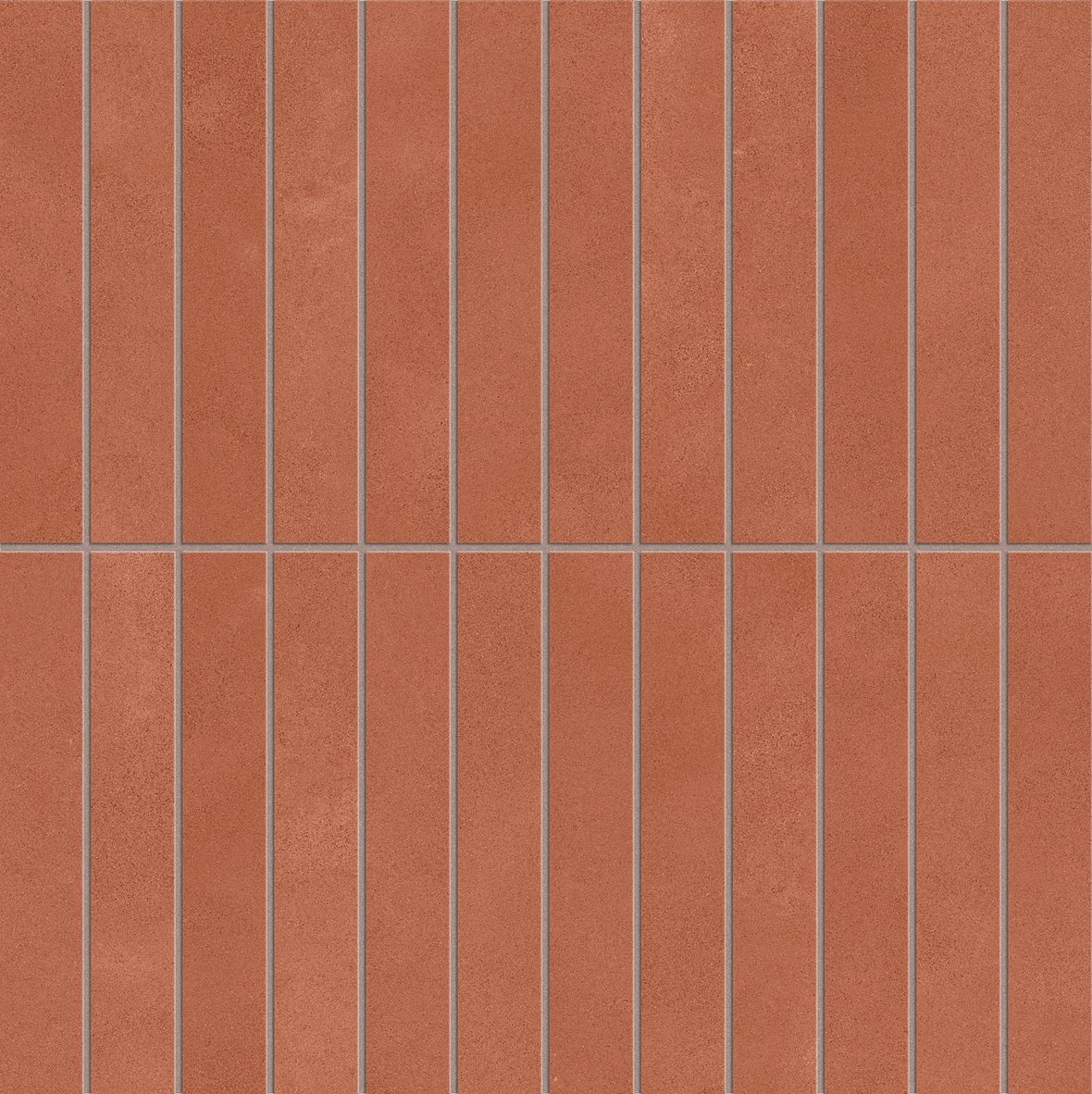 LPC Sense Line lasitettu porcelanato mosaiikki seinälaatta lattialaatta 2,3x14,8 01 karmiini tasapintainen matta 30x30 keskitumma oranssi vivahteikas