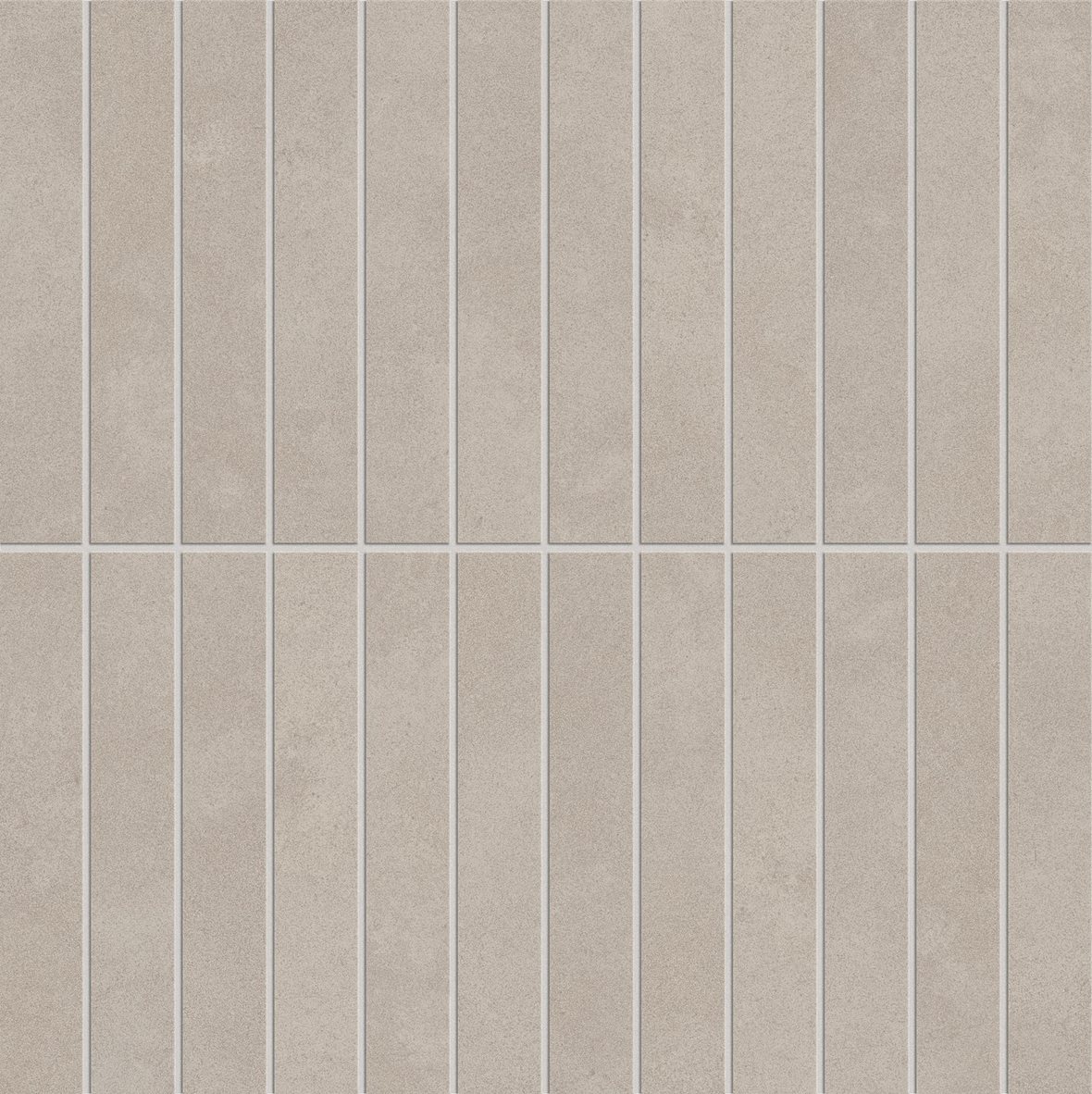 LPC Sense Line lasitettu porcelanato mosaiikki seinälaatta lattialaatta 2,3x14,8 08 tuhka tasapintainen matta 30x30 vaalea harmaa vivahteikas