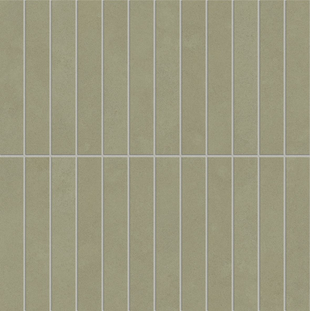 LPC Sense Line lasitettu porcelanato mosaiikki seinälaatta lattialaatta 2,3x14,8 05 salvia tasapintainen matta 30x30 vaalea vihreä vivahteikas