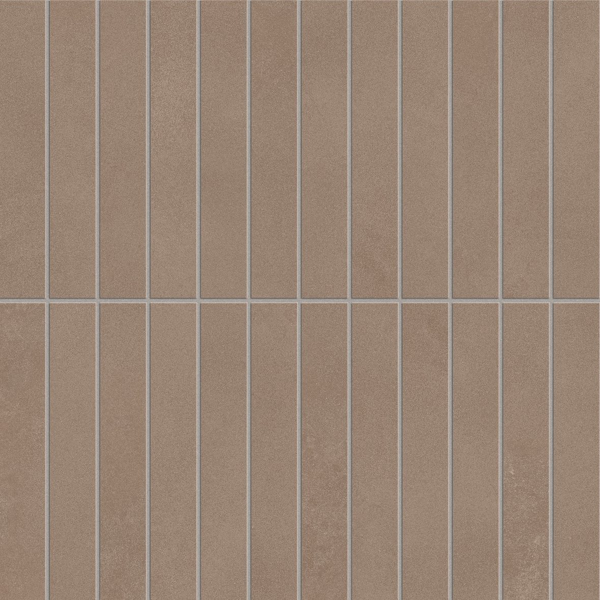 LPC Sense Line lasitettu porcelanato mosaiikki seinälaatta lattialaatta 2,3x14,8 14 toffee tasapintainen matta 30x30 tumma ruskea vivahteikas