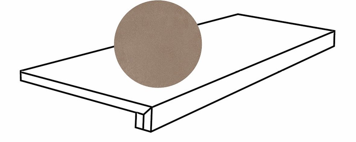 LPC Sense lasitettu porraslaatta reunalla 32,5x120 14 toffee tasapintainen matta tumma ruskea vivahteikas
