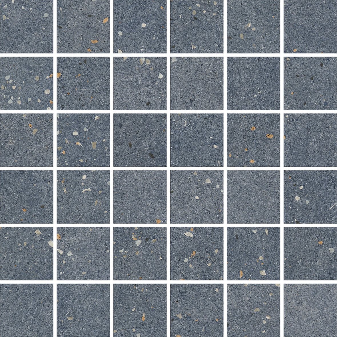 LPC Vienna lasitettu porcelanato mosaiikki seinälaatta lattialaatta 4,7X4,7 04 blue tasapintainen matta tumma sininen terrazzo