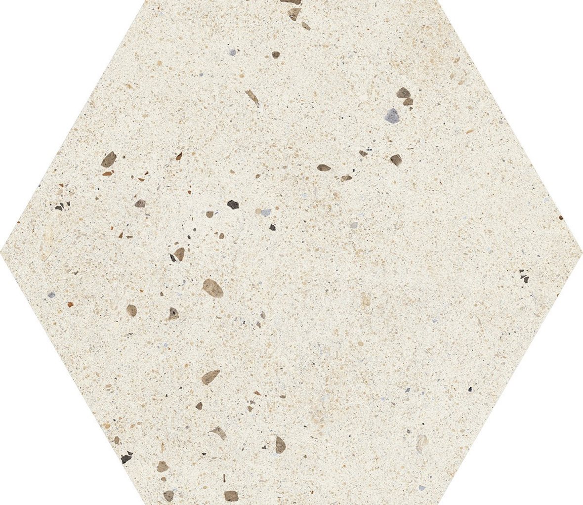 LPC Vienna Hexagon lasitettu porcelanato seinälaatta lattialaatta ulkolaatta 19,7X19,7 01 white tasapintainen matta 6-kulmainen vaalea valkoinen terra