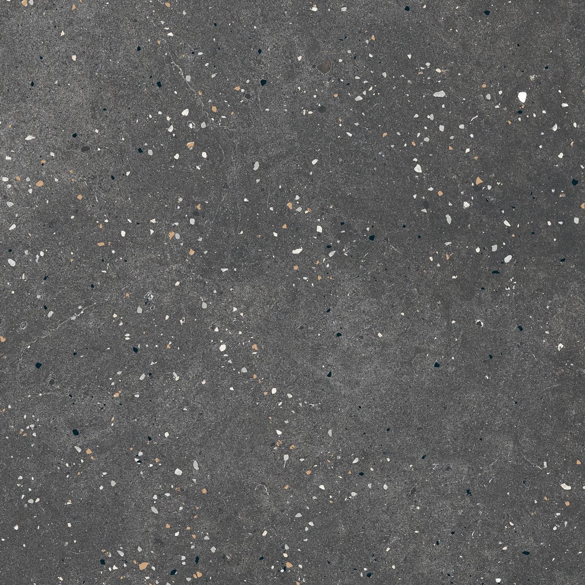 LPC Vienna lasitettu porcelanato seinälaatta lattialaatta ulkolaatta 59,7X59,7 03 black tasapintainen matta tumma musta terrazzo