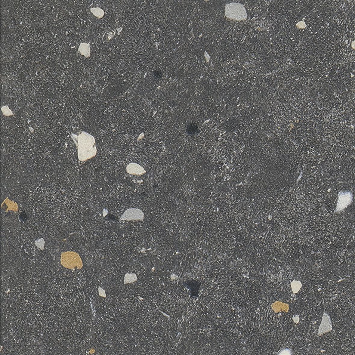 LPC Vienna lasitettu porcelanato seinälaatta lattialaatta ulkolaatta 9,7x9,7 03 black tasapintainen matta tumma musta terrazzo