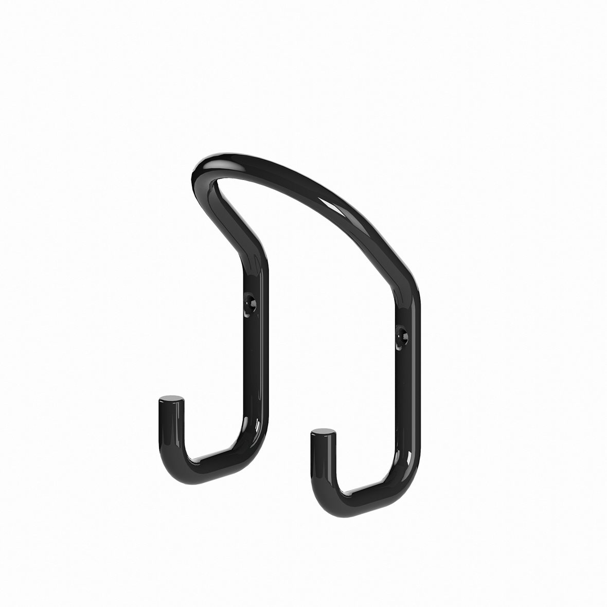 Perfct Accessories Phi kaksoiskoukku 10,8x17,8x7,5 cm musta kiiltävä alumiini