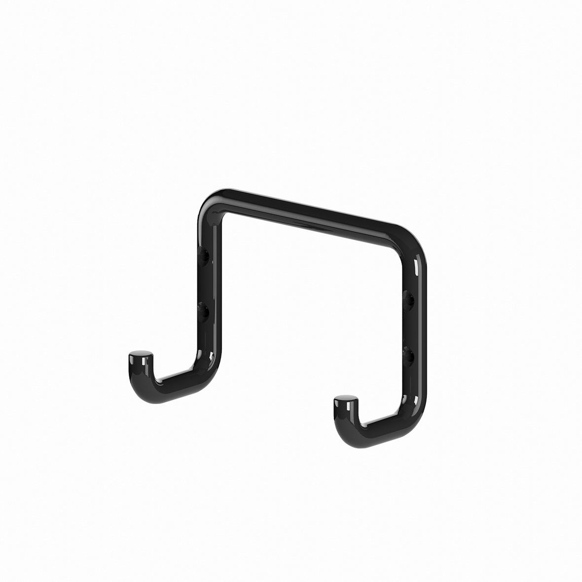 Perfct Accessories Phi kaksoiskoukku 13,4x12x6,5 cm musta kiiltävä alumiini 938