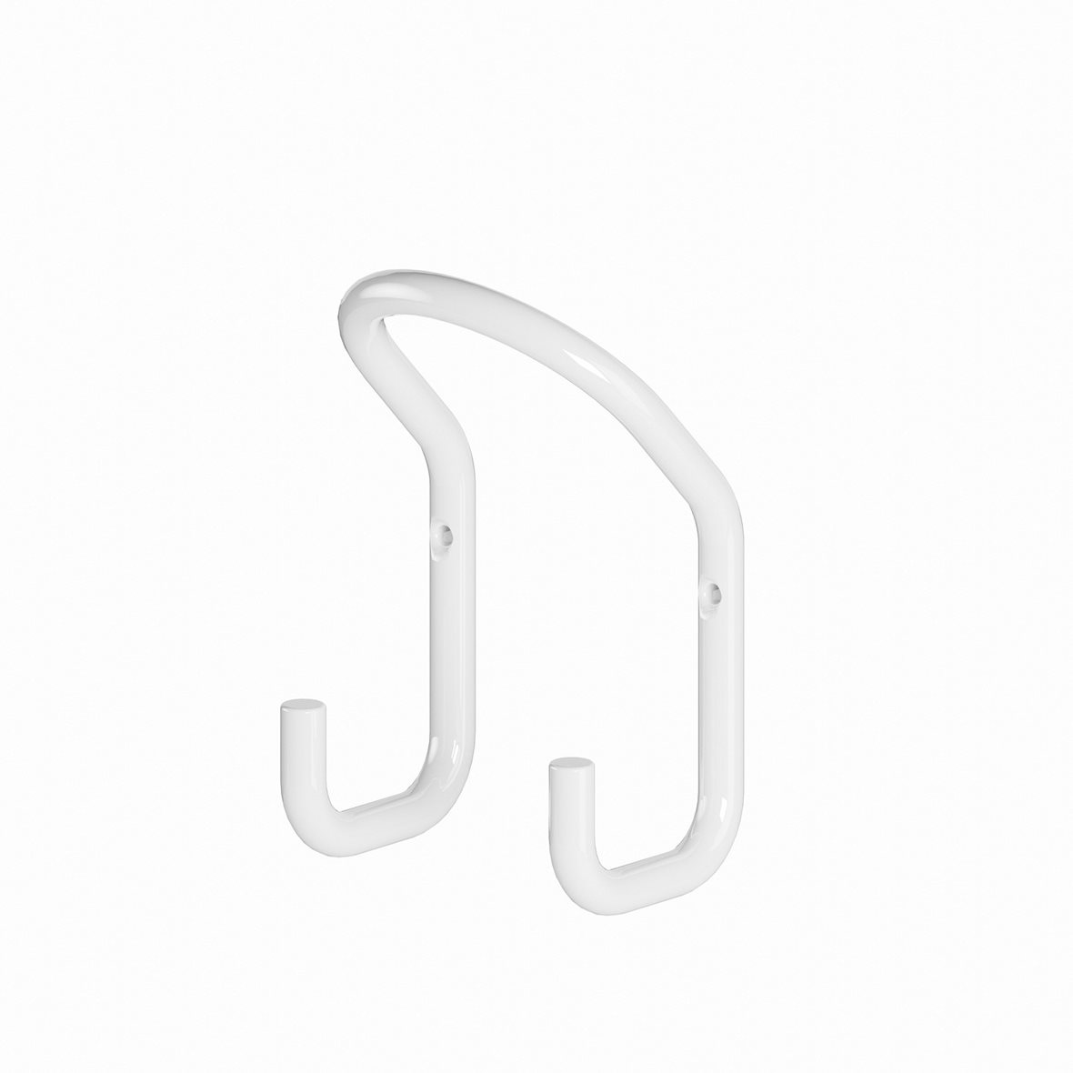 Perfct Accessories Phi kaksoiskoukku 10,8x17,8x7,5 cm valkoinen kiiltävä alumiini
