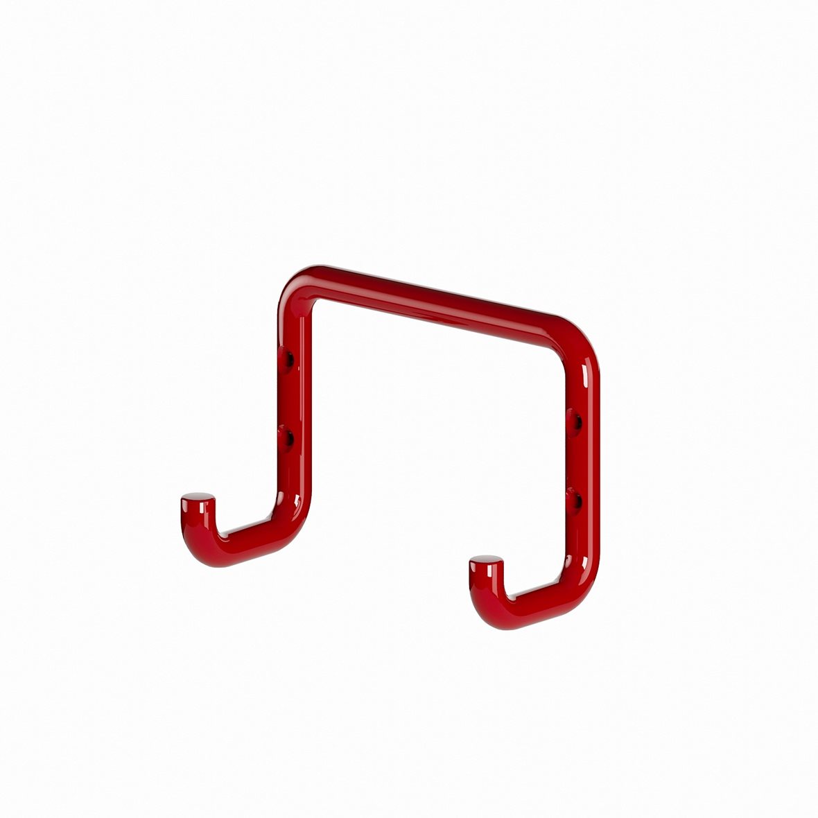 Perfct Accessories Phi kaksoiskoukku 13,4x12x6,5 cm punainen kiiltävä alumiini 938