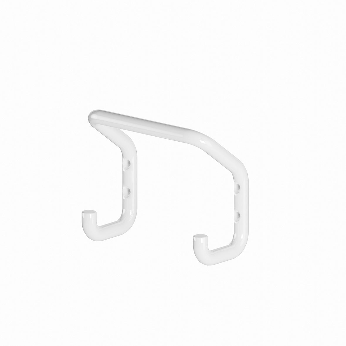 Perfct Accessories Phi kaksoiskoukku 12,5x13,5x6,5 cm valkoinen kiiltävä alumiini 948