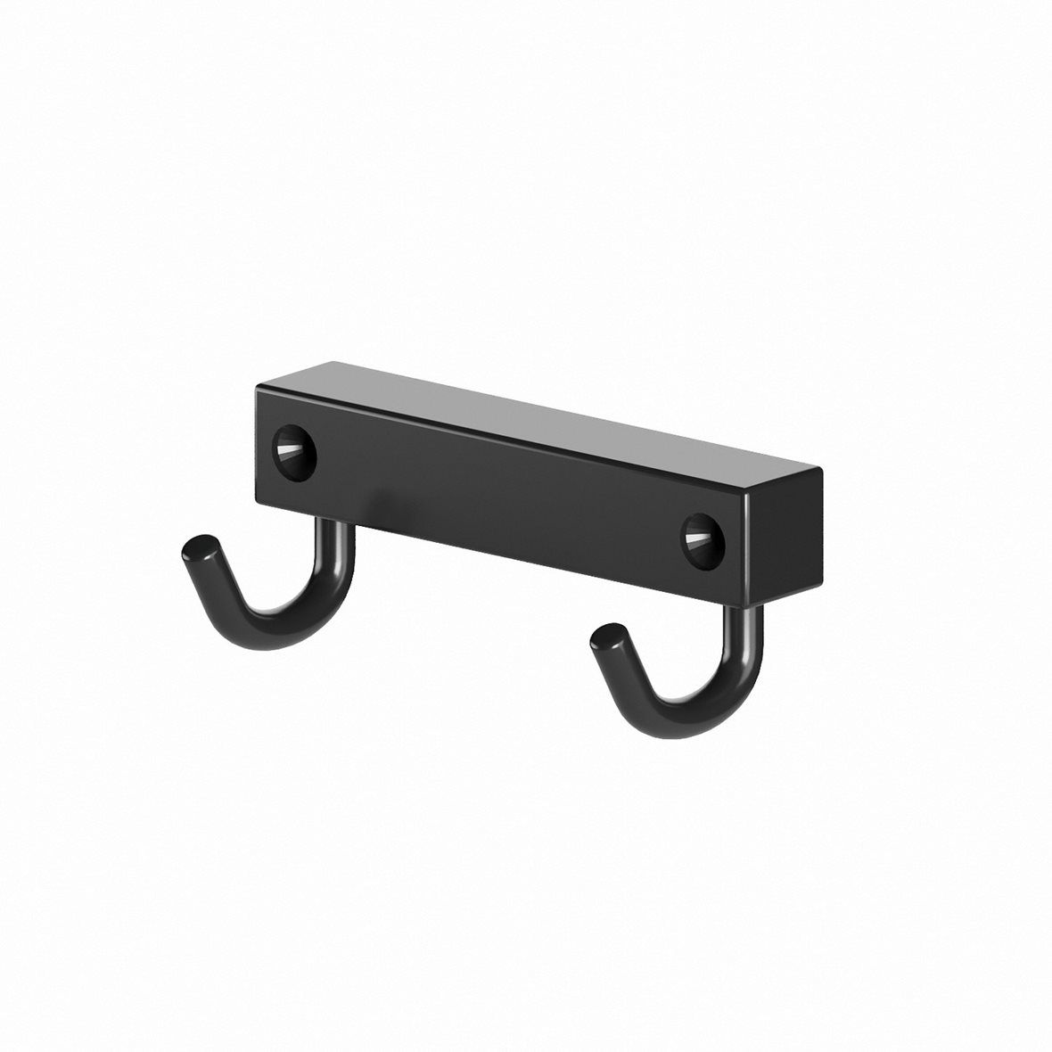 Perfct Accessories Phi kaksoiskoukku 9,2x4x4,5 cm musta kiiltävä alumiini 942