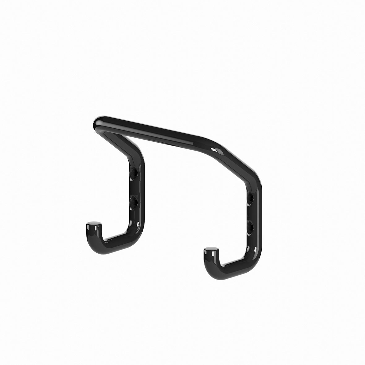 Perfct Accessories Phi kaksoiskoukku 12,5x13,5x6,5 cm musta kiiltävä alumiini 948