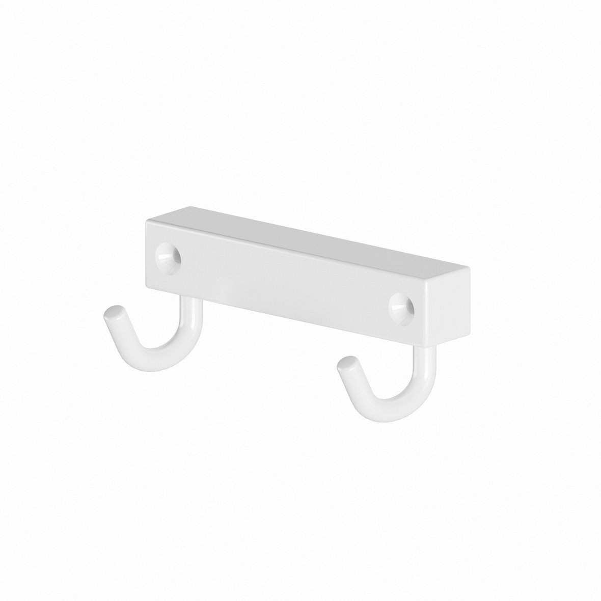 Perfct Accessories Phi kaksoiskoukku 9,2x4x4,5 cm valkoinen kiiltävä alumiini 942