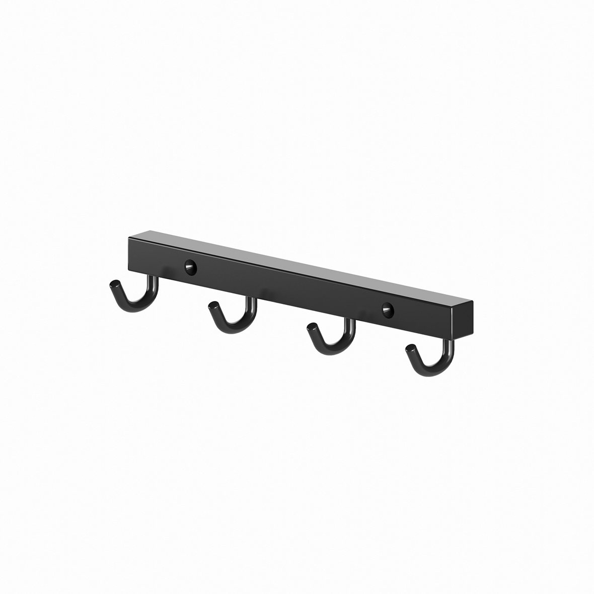 Perfct Accessories Phi monikoukku 21,4x4x4,5 cm musta kiiltävä alumiini 944