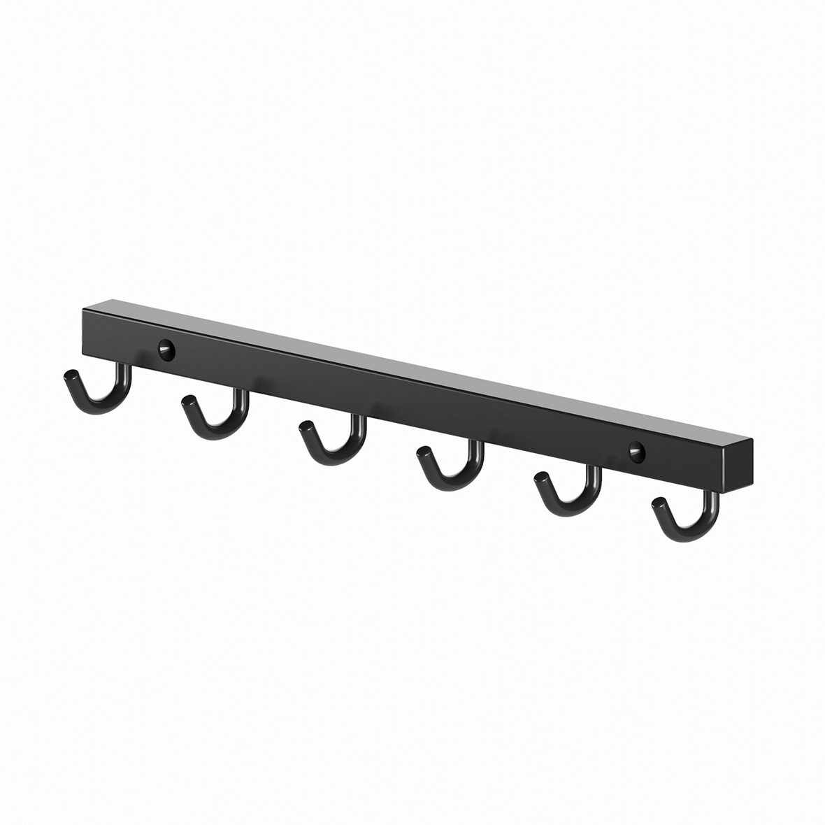 Perfct Accessories Phi monikoukku 33,4x4x4,5 cm musta kiiltävä alumiini