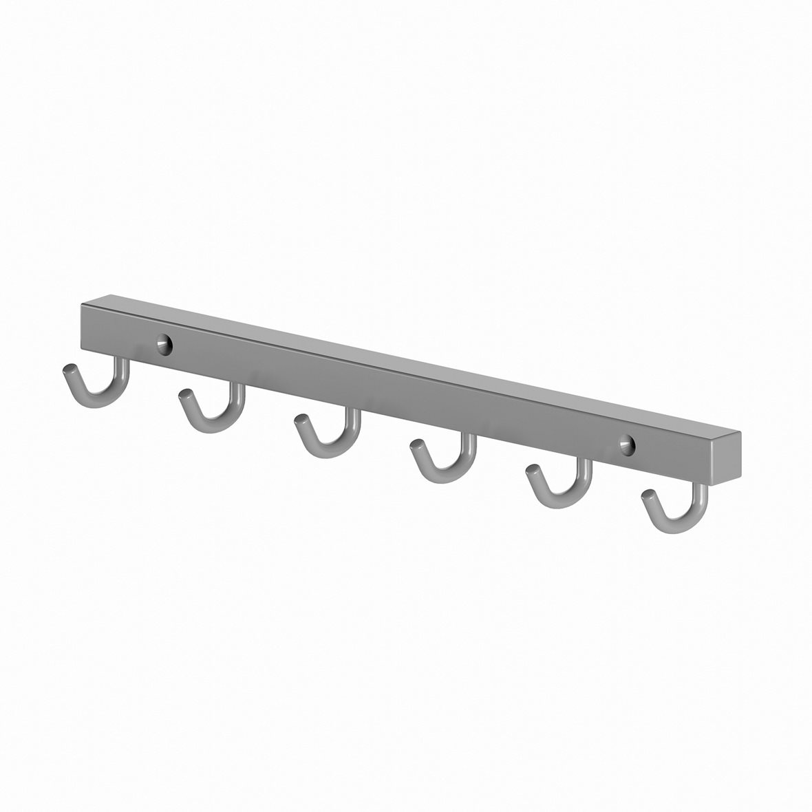 Perfct Accessories Phi monikoukku 33,4x4x4,5 cm harmaa kiiltävä alumiini