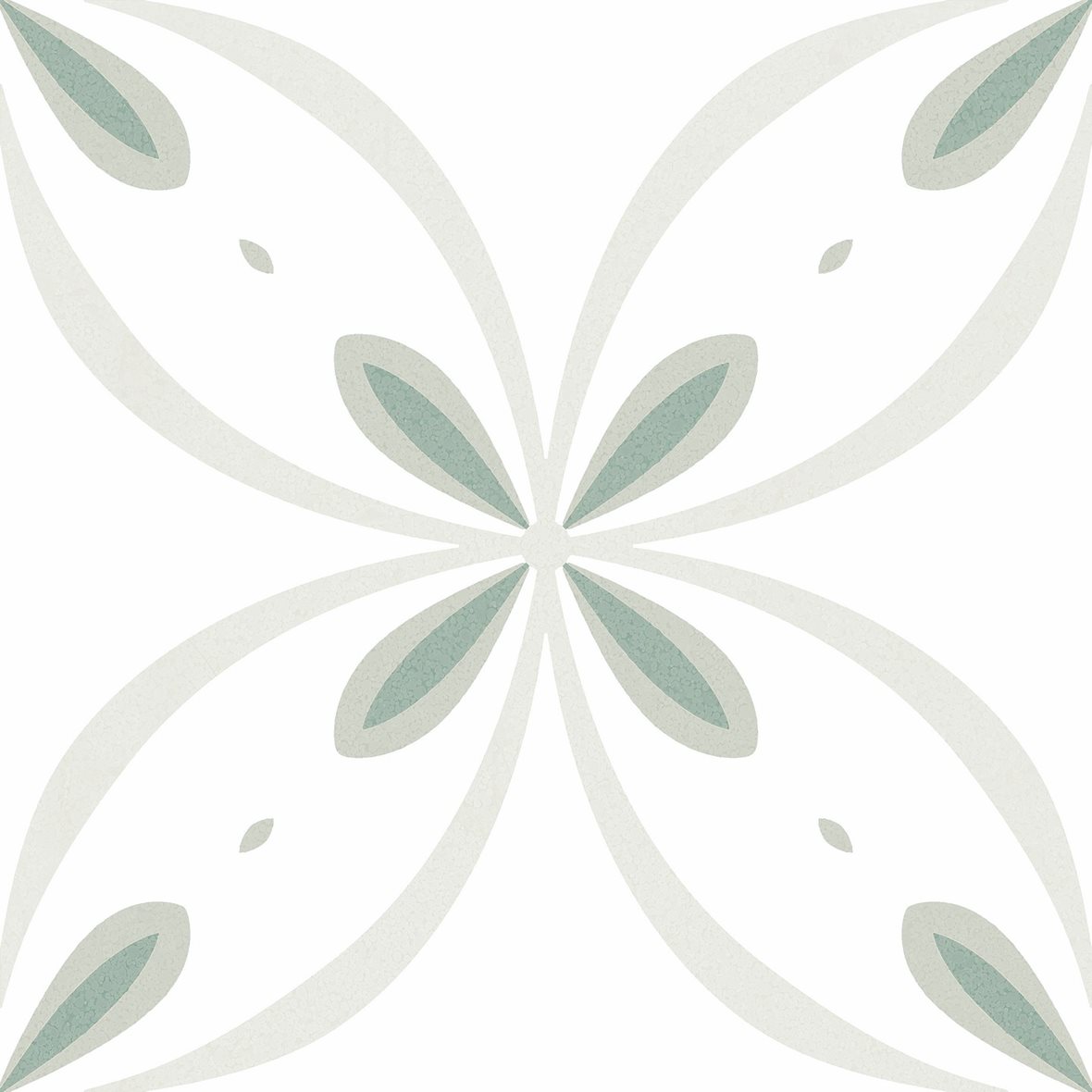 LPC Vintage lasitettu kuviolaatta 20x20 12 Fanny tasapintainen matta vaalea vihreä kuvioitu