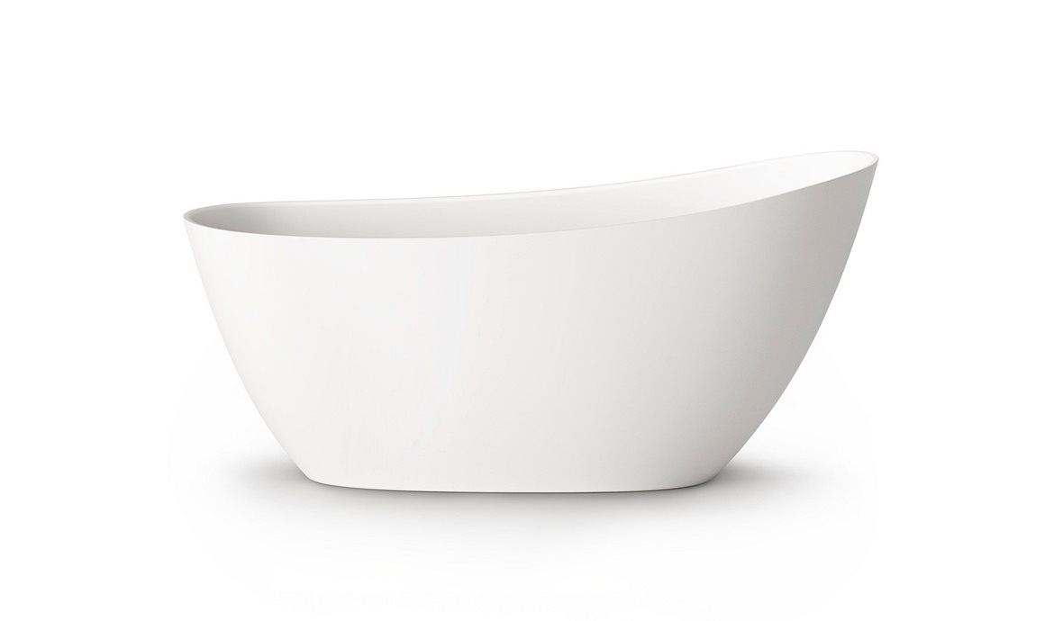 PAA Perla Onda kiviamme 157,5x74x71,5 cm mattavalkoinen vapaasti sijoitettava